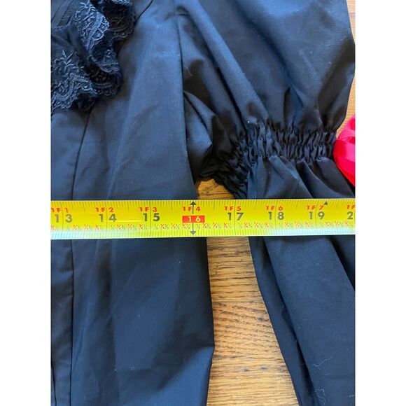 Dress Like A Pirate Black Praire Lace Fairy Blouse Top Women's Size Small - Picture 9 of 10